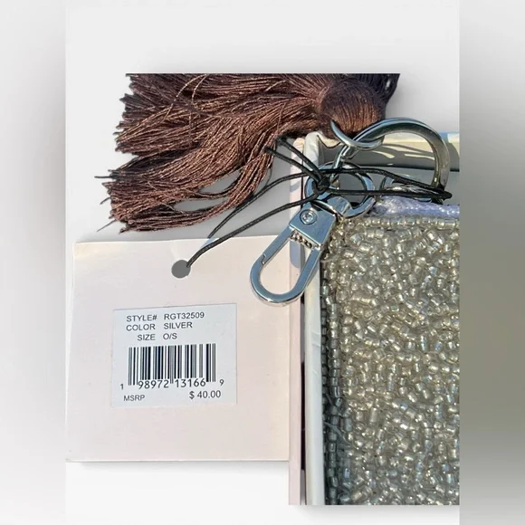 Rachel Zoe 2pc Beaded Coin Purse & Charm Set - Picture 4 of 4